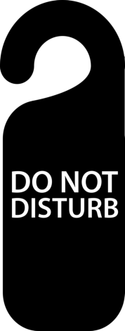 Do Not Disturb Hanging Signal For Hotel Doors Outline Svg File, Free Vectors File